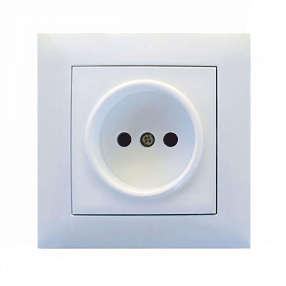 RH Розетка внутр. 1-а біла VELENA HN-011071 (10шт)