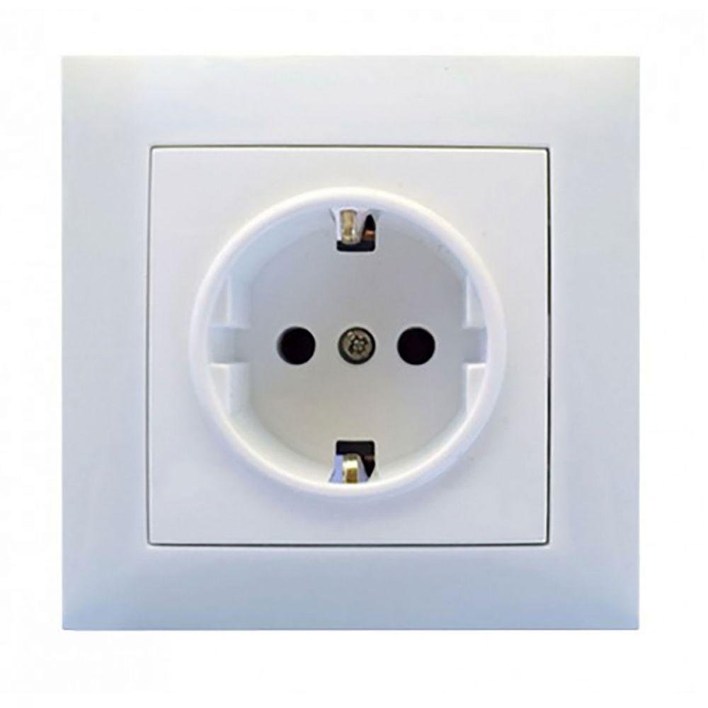 RH Розетка внутр. 1-а з/з біла VELENA HN-011081 (10шт)