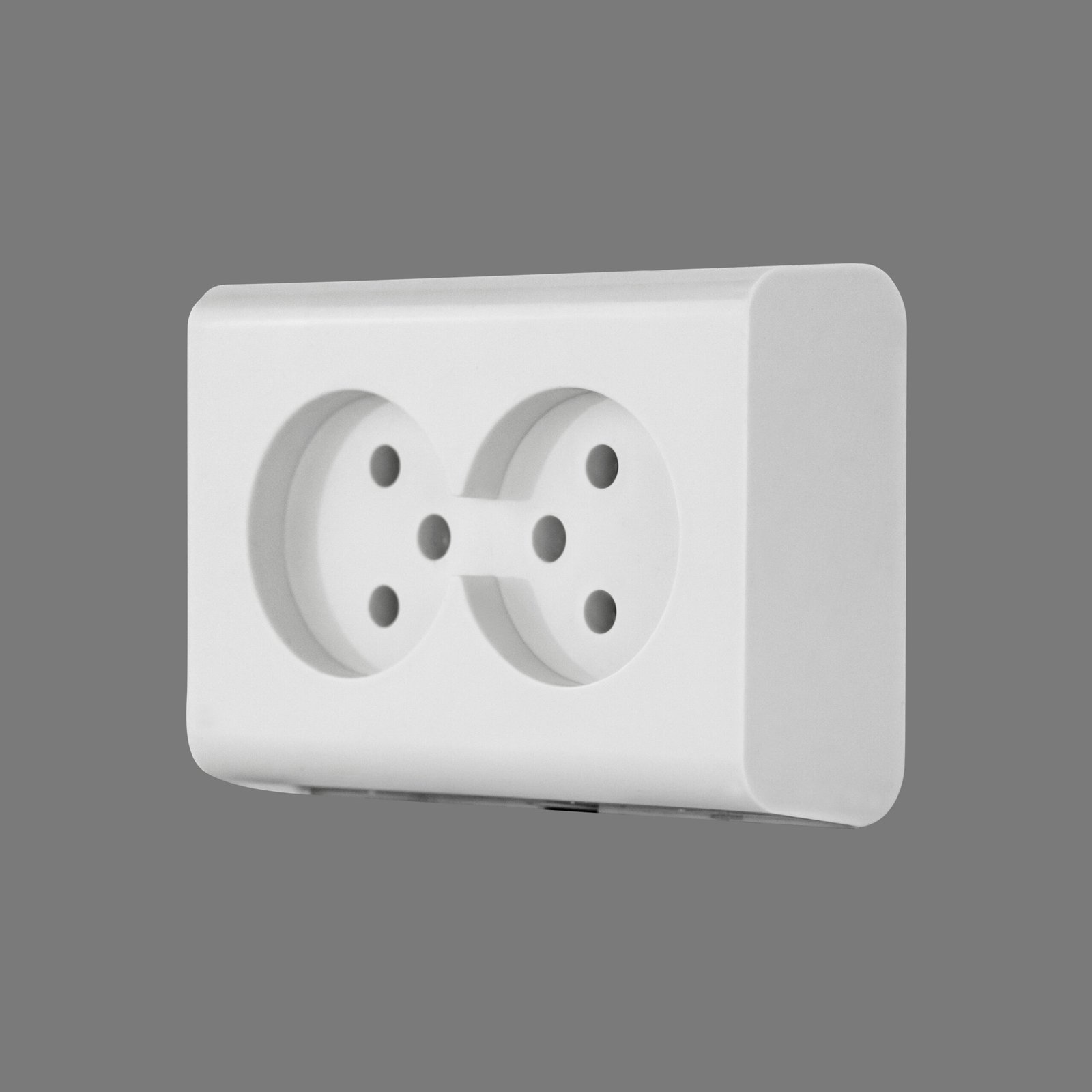 402-010000-908 Розетка накладна 2-а. біла/12/120