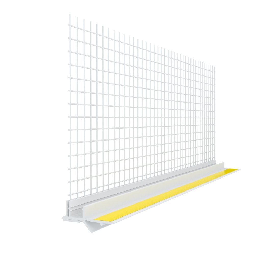 Браво_Привіконний профіль 6мм з сіткою (білий) – 2,5м (16шт./уп.)