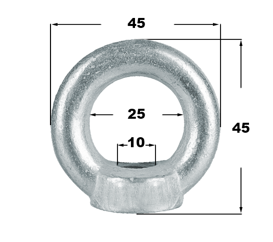 Рим-гайка (кільце) ЦБ 10х1,5 6шт (200)
