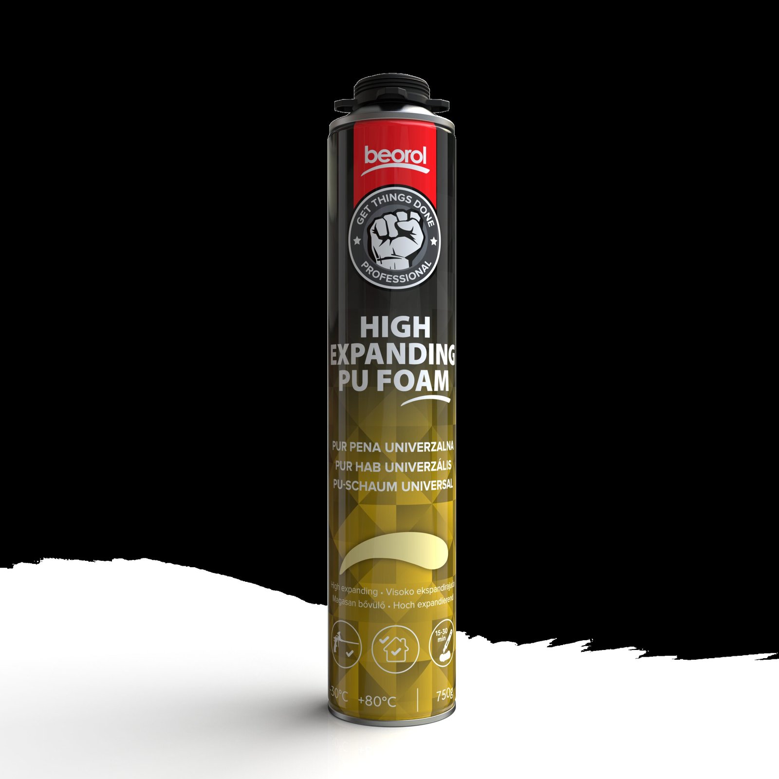 Піна Конструкційна Високого Розширення BEOROL 750г/658мл (пістолетна)