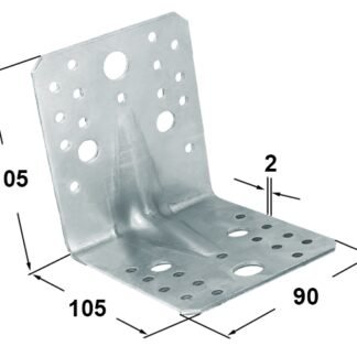 Кутник-притискувач міцний 105х105х90х2 20шт