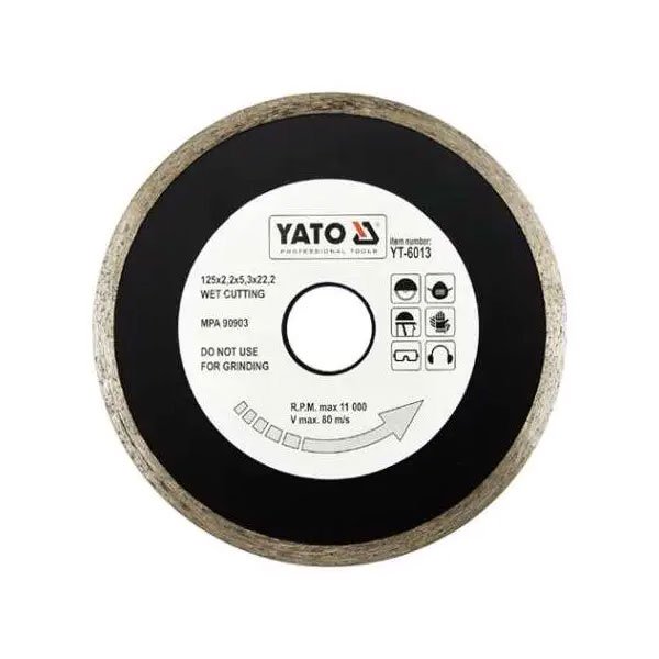 Диск відрізний для мокрої різки YATO 125