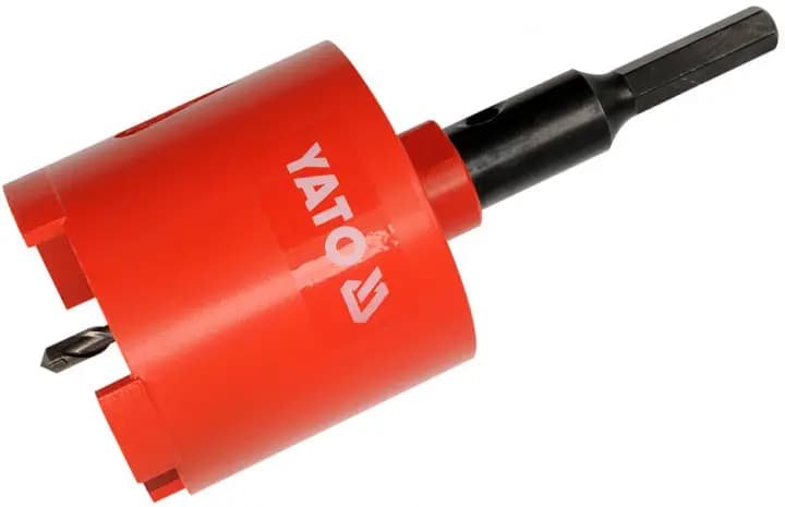 Свердло-коронка алмазна YATO : Ø= 82 мм, з напрямним свердлом, шестигранний хвостовик