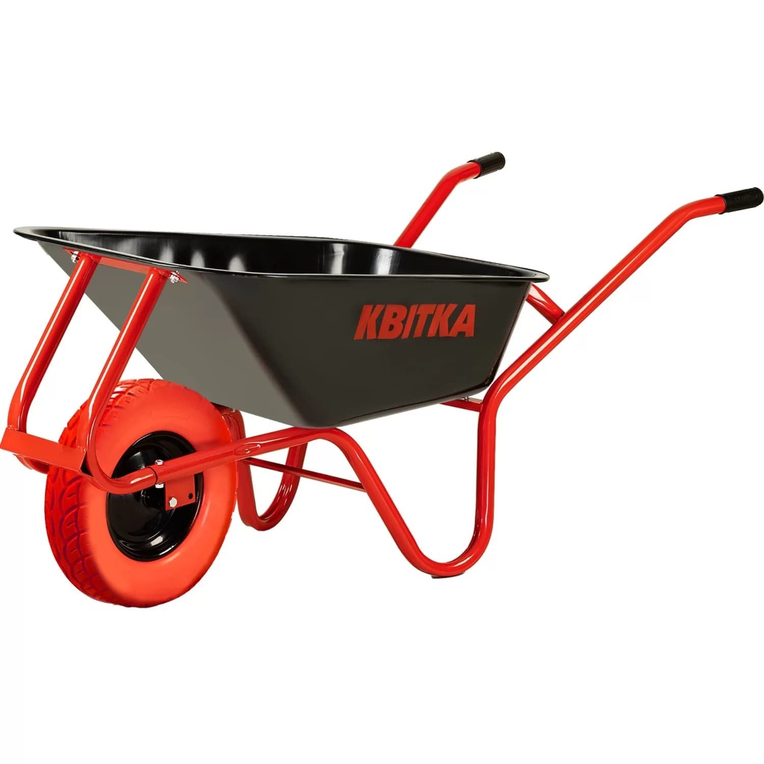 Тачка 1 кол Formula 1, корито фарб. 100 л Industrial, рама суцільна червона, ПУ 4х8, КВІТКА PRO