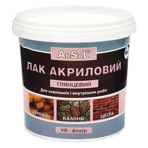 Лак акриловий глянцевий 1л