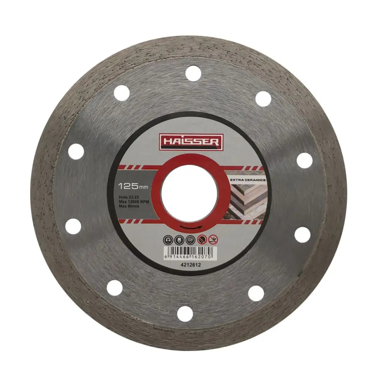 Диск алмазний EXTRA CERAMICS 125×1,2×22,23 (HAISSER) 4212612