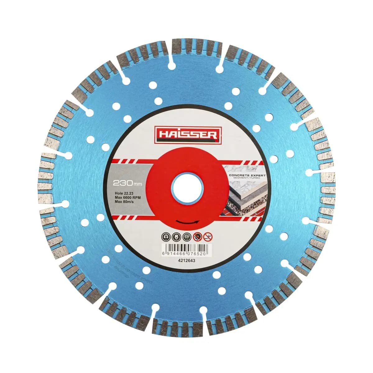Диск алмазний Segment/Turbo CONCRETE EXPERT 230×3,0x12x22,23 (HAISSER) 4212643