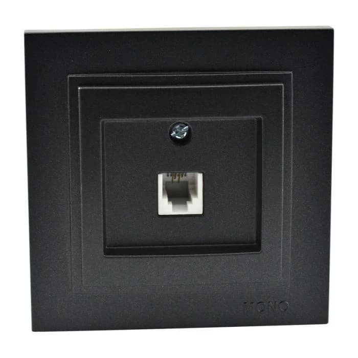 Розетка телефонна цифрова(графіт)