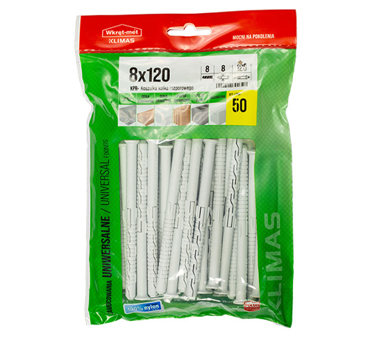 Дюбель розпірний рамний 8х120 зіп пакет=50 (1000)