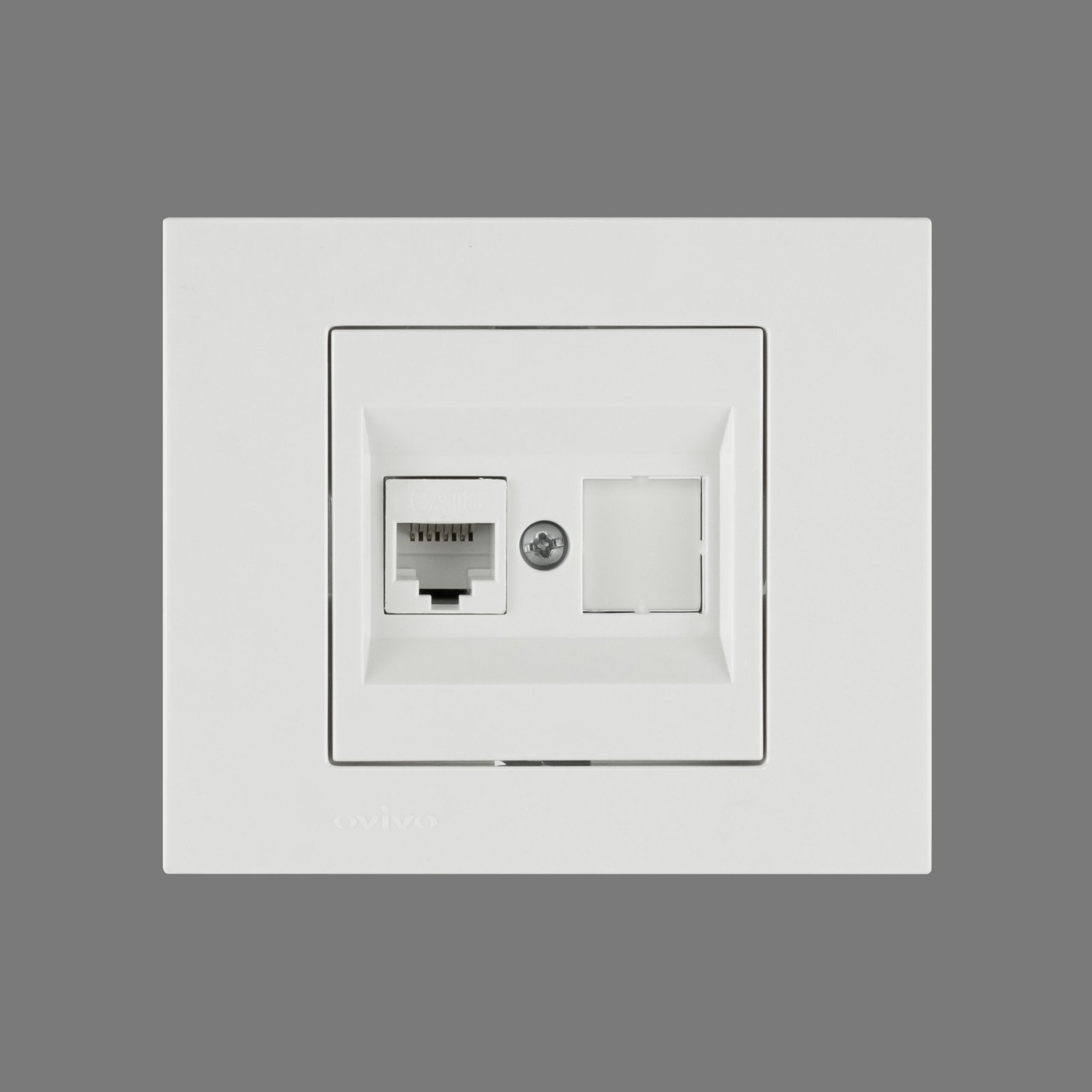 400-010300-229 Розетка комп’ютерна (CAT6) Grano біла/12/60