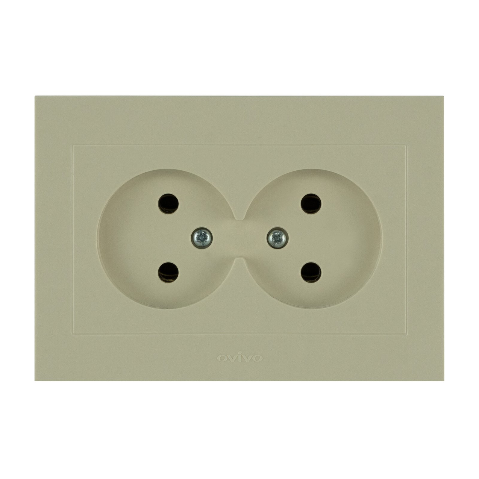 400-020300-908 Розетка 2-а. Grano кремова/12/72