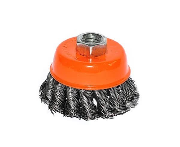Щітка торцева із плетеної проволоки, 100мм, М14 WERK WE107200/7132691