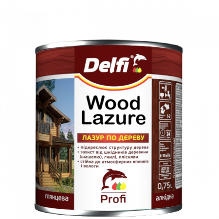 Лазур для дерева червоне дерево ТМ ‘Delfi’ – 2,3л
