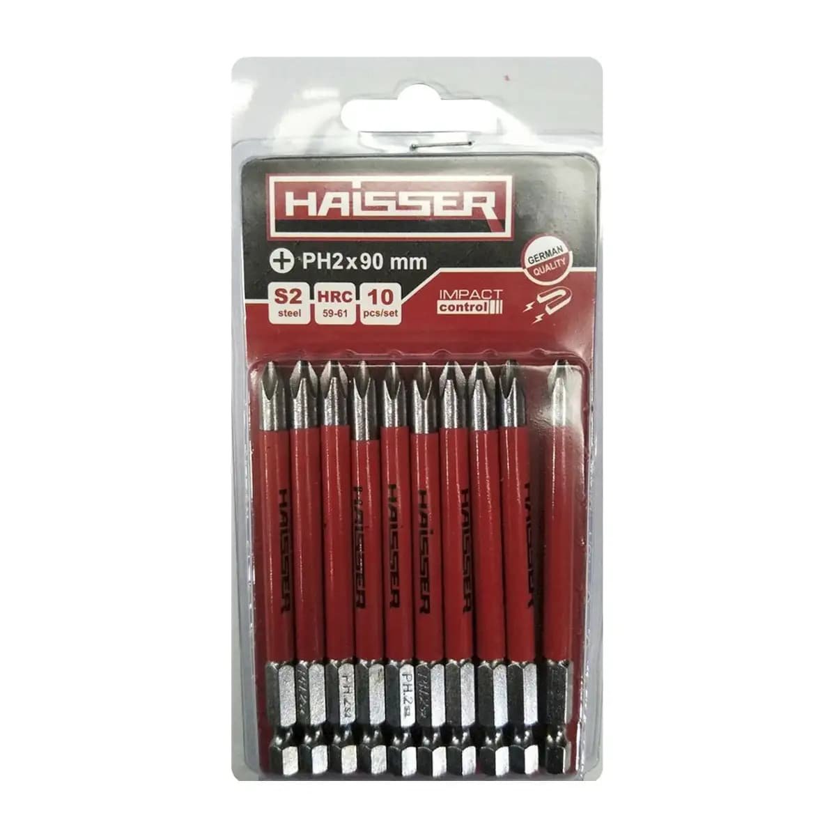 Біта PH2 х 90 мм Haisser, набiр 10шт. 2712706