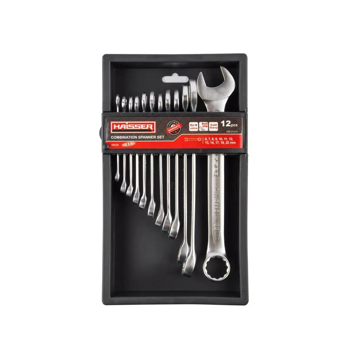 Набір ключів комбінованих 12 шт. Холодний Штамп (6-14,17,19,22мм) HAISSER
