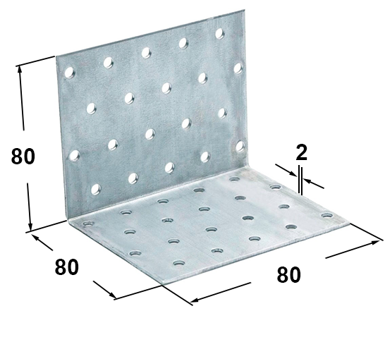 Кутник панельний 80х 80х 80х2,0 20шт (50)