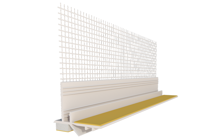 Браво_Привіконний профіль 3мм з сіткою (білий) – 2,5м(16шт./уп.)