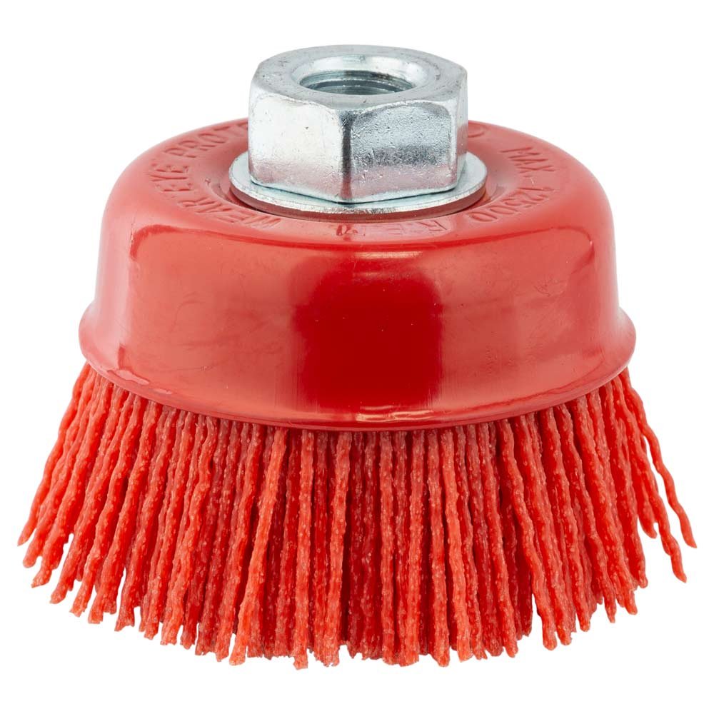 Щітка нейлонова 75мм М14 (чашка)