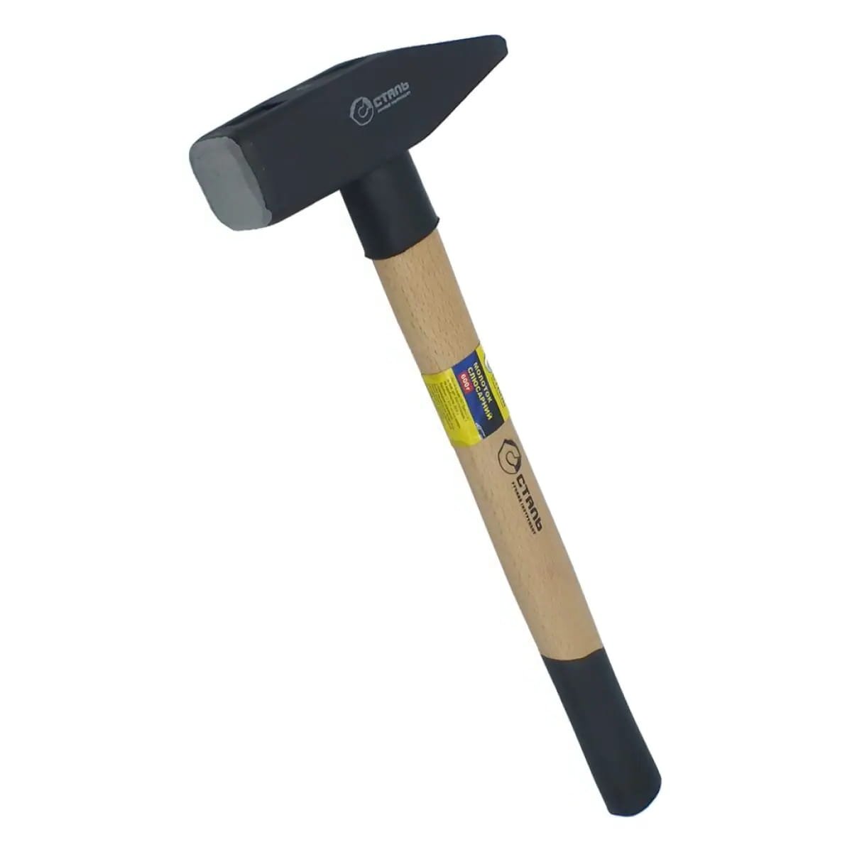 Молоток слюсарний квадратний бойок, дерев’яна ручка 600 г. СТАЛЬ