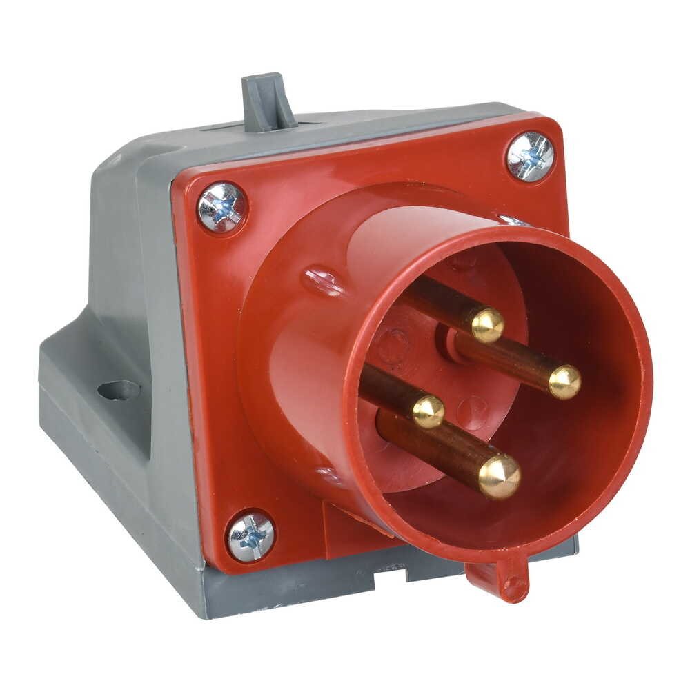 Вилка ІЕК 3ф 4-х контактна 32А(настінна)