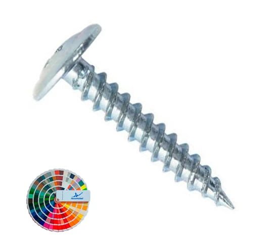 Самонаріз по металу з прес-шайбою 4,2х25 RAL8019 (п=500) (9000)