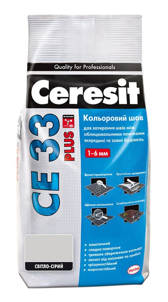 Затирка Ceresit CE33 Світло-сіра
