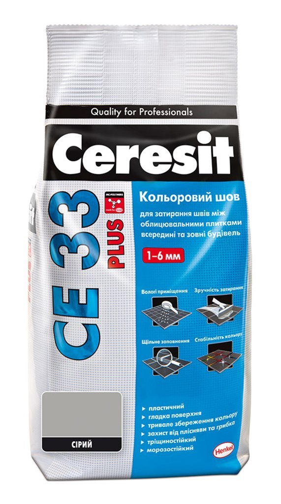 Затирка Ceresit CE33 сірий
