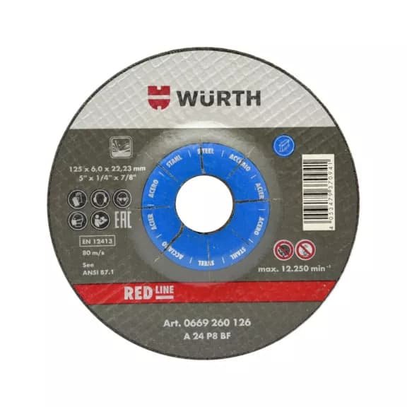 Круг зачисний BLUE-ST-CE-TH6,0-BR22,23-D125MM {арт. 0669260126}