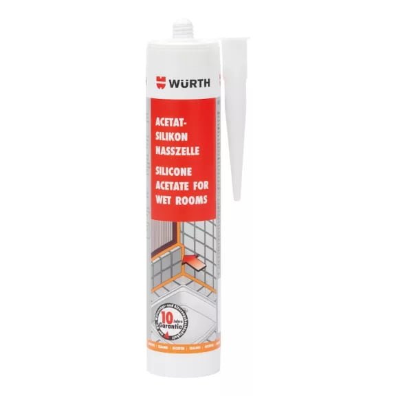 Герметик санітарний, силіконовий ацетатний, білий, 310 ml {арт. 08925608}