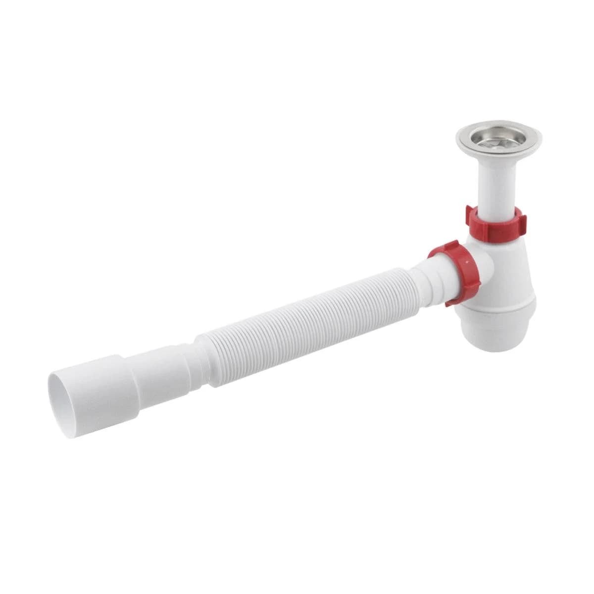 80196 | Сифон для умивальника PLM 1 1/4″x40 з литим випуском/з гофротрубою 40×40/50 PM 40 SF 10 02