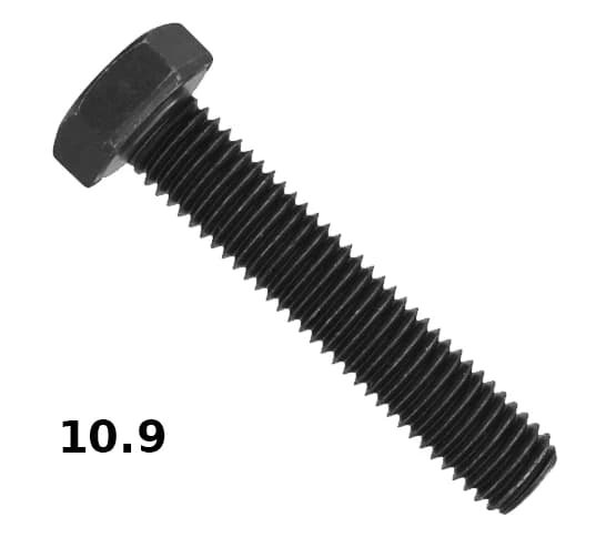 Болт з шест. гол. М10* 20 DIN933 кл.10,9 чорний уп=50шт