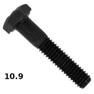 Болт з шест. гол. М16* 60 DIN931 кл.10,9 чорний уп=10шт