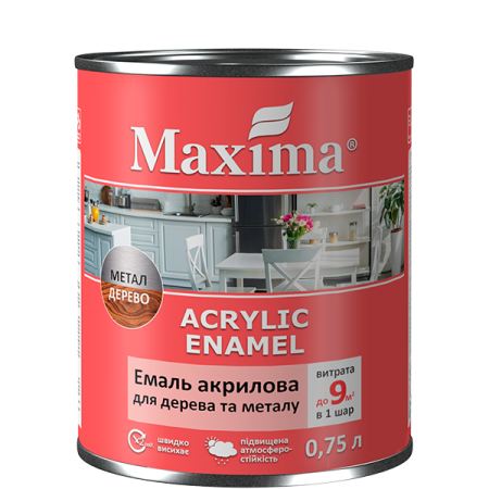 Емаль акрилова MAXIMA Слонова кістка 0.75л