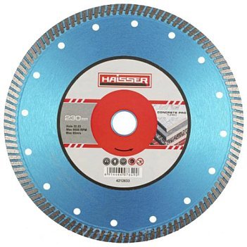 Диск алмазний Turbo CONCRETE PRO 230×2.8x10x22,23 (HAISSER) 4212633