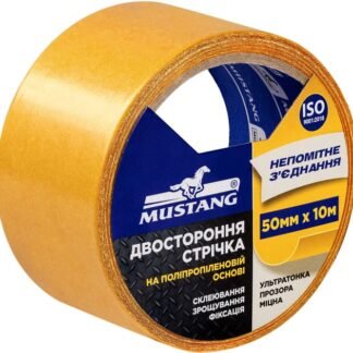 Двостороння стрічка на ПП ОСНОВІ MUSTANG  50мм*10м