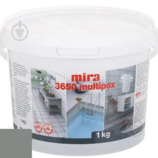 Епоксидний клей і затирка mira 3650 multiрох  (1 кг) сірий