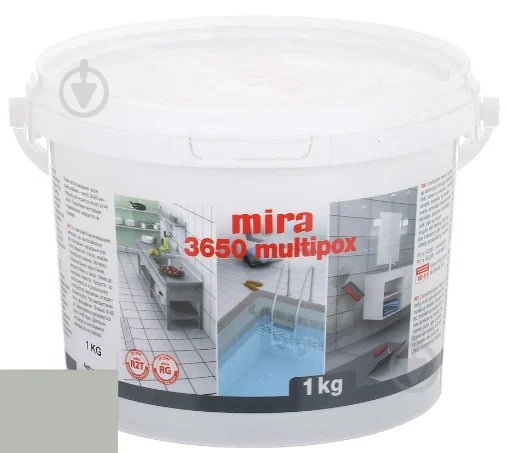 Епоксидний клей і затирка mira 3650 multiрох  (1 кг) срібло