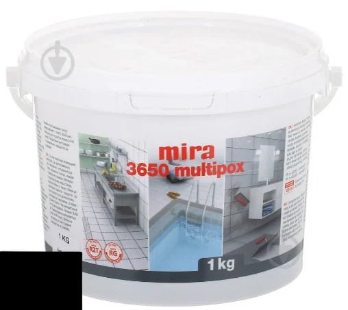 Епоксидний клей і затирка mira 3650 multiрох  (1 кг) чорний