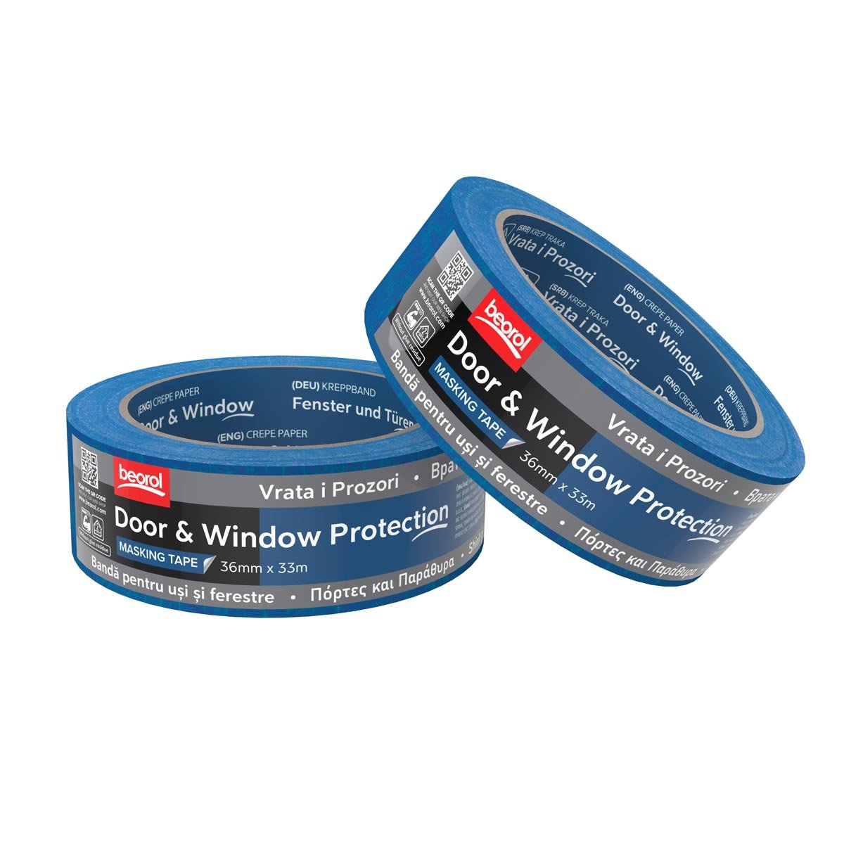 Маскуюча стрічка Door & Window Protection Beorol 36мм/33м