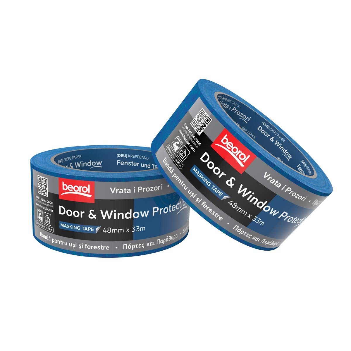Маскуюча стрічка Door & Window Protection Beorol 48мм/33м