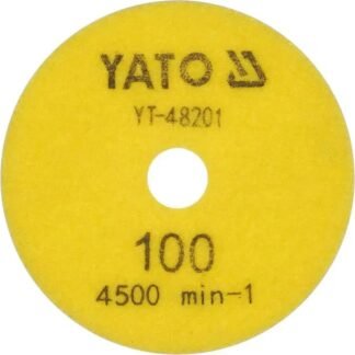 Круг шліфувальний алмазний з липучкою YATO: Ø= 100 мм, G100, макс. 4500 об/хв, по каменю в сухому і