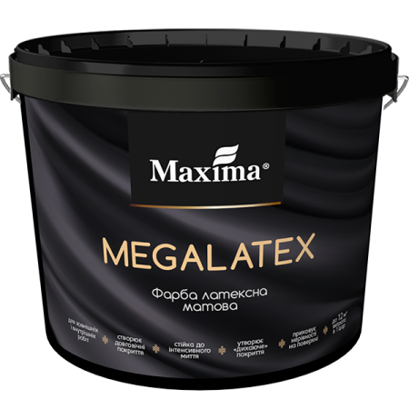 Фарба латексна “Megalatex”, біла, матова, ТМ “Maxima” – 1,4 кг