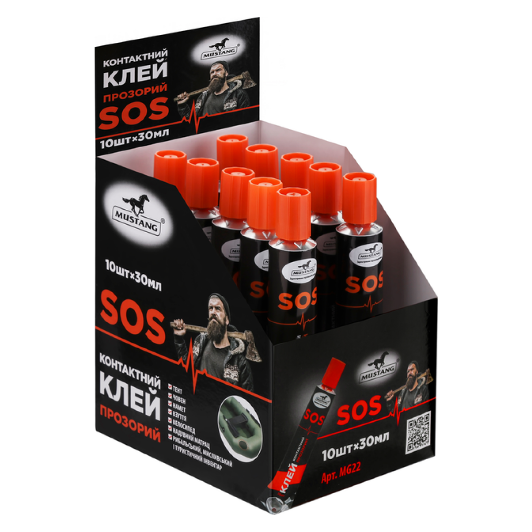 Контактний клей Display SOS MUSTANG 30ml