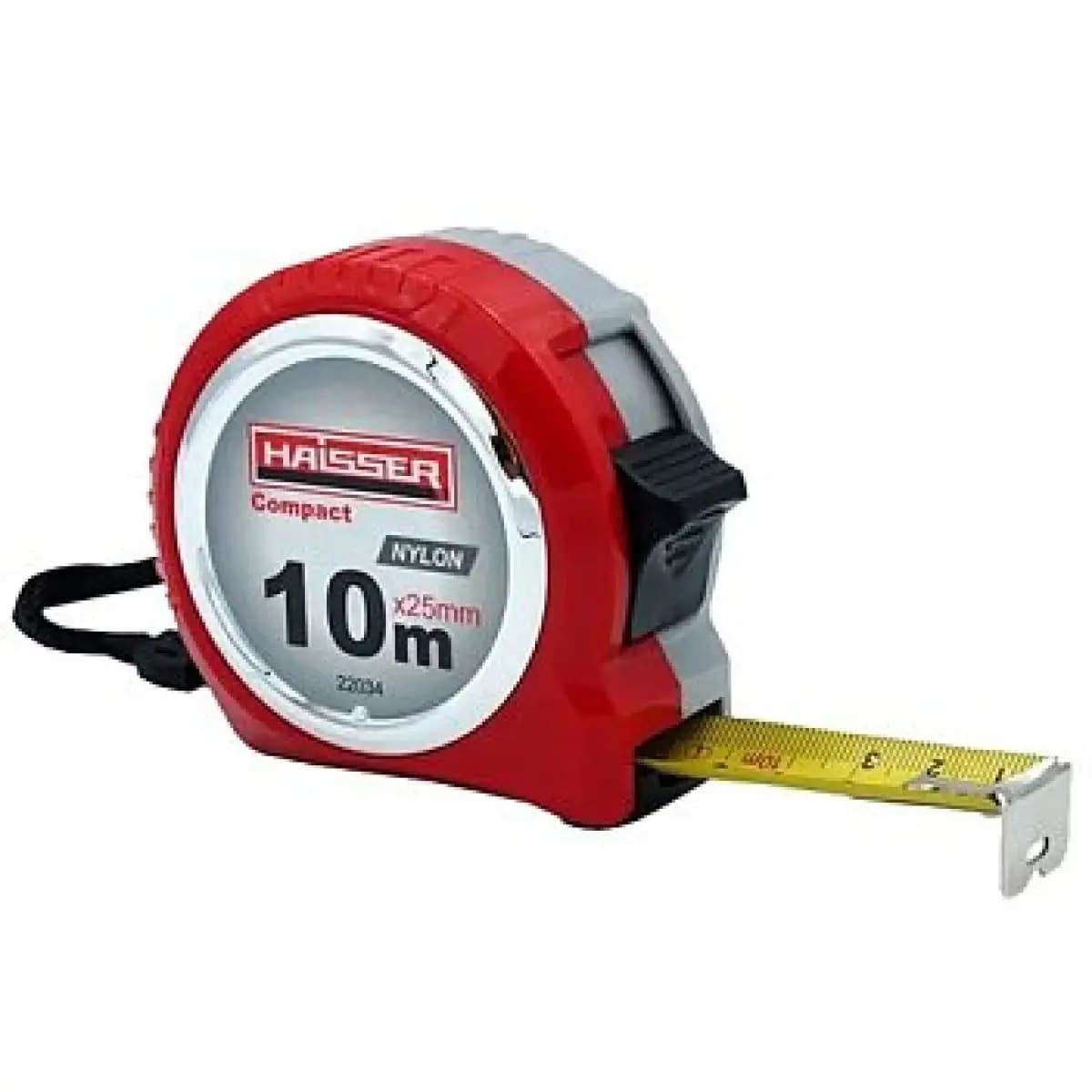 10×25 рулетка, нейлон, пластиковий корпус, 2 стопа, HAISSER Compact