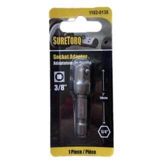 Перехідник з шестигранника на квадрат SURETORQ Blister 3/8″ x50mm (1)