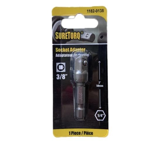 Перехідник з шестигранника на квадрат SURETORQ Blister 3/8″ x50mm (1)