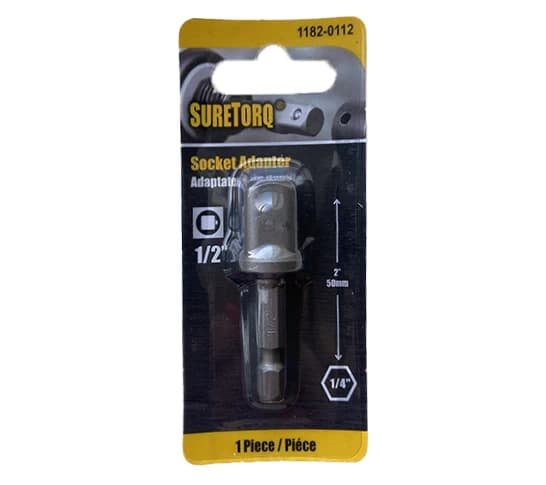 Перехідник з шестигранника на квадрат SURETORQ Blister 1/2″ x50mm (1)