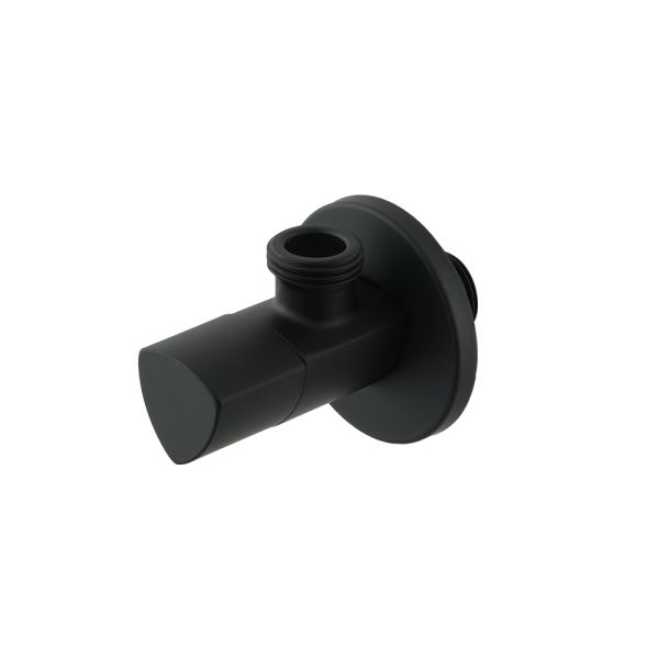 071747  | Кран прил.кут. 1/2х1/2 з керам. зап.ел. RELO Black RAFTEC VK8010